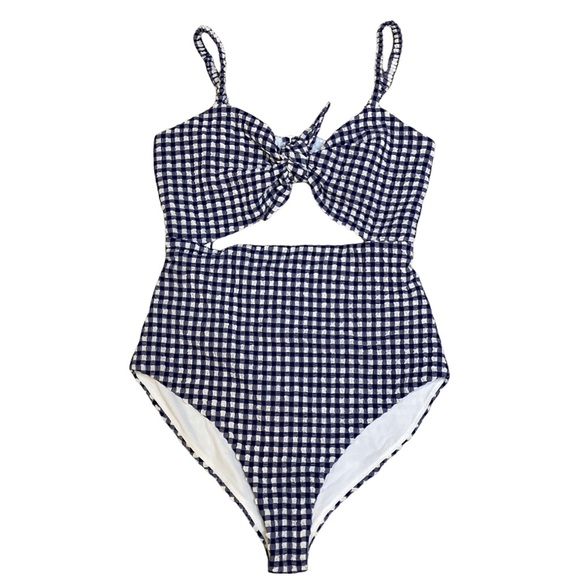 NWT Sea New York Navy and White Gingham One Piece - Sz S - Picture 3 of 7